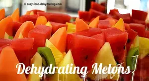 Learn how to dehydrate melons, including watermelon and honeydew, for sweet snacks and long-term storage!