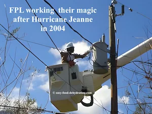 Power Restoration by FPL (Florida Power & Light) after twin hurricanes Frances and Jeanne in 2004