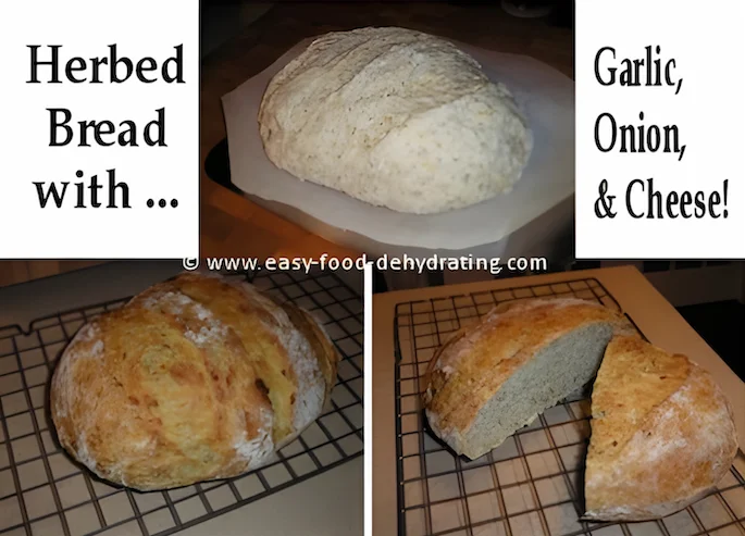 Herbed Super Easy "Anita Bread" with Garlic, Onion, and Cheese