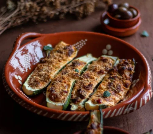 baked stuffed zucchini