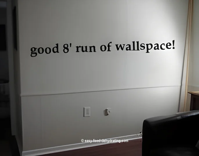 A great place for a Dehydrated Food Storage Wall - ready for an affordable closet system! A bare wall to perfect for a Dehydrated Food Storage Wall