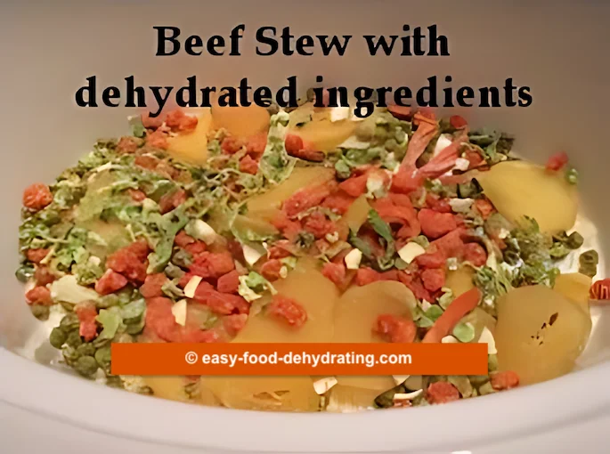 Dry Beef Stew veggie ingredients in a slow cooker... Beef Stew, dry veggie ingredients in a slow cooker