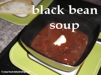 Black Bean Soup in a bowl