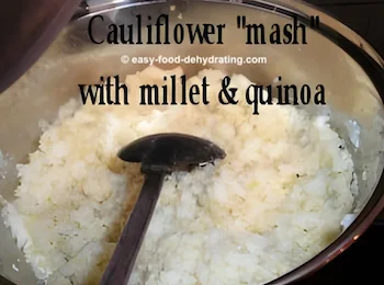 Cauliflower Mash in a pan