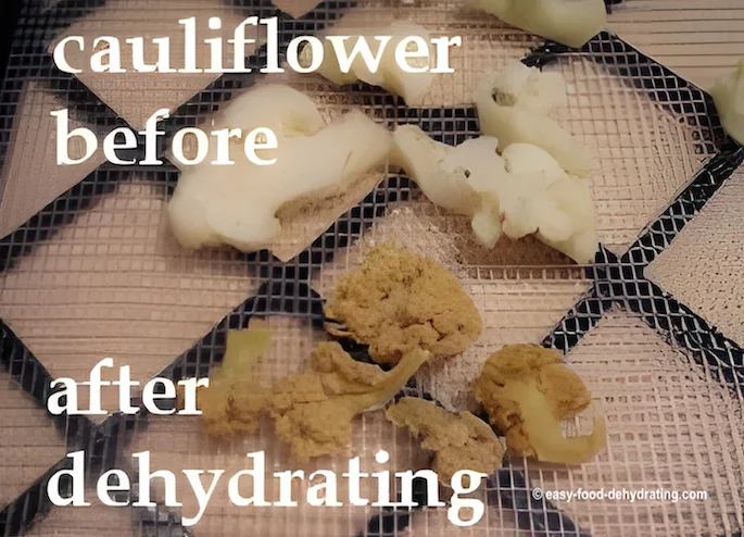 Dehydrated Cauliflower - 2lbs from frozen