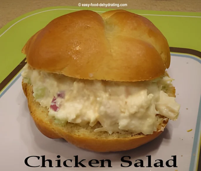 Chicken Salad on a freshly baked bun, bet you wanna eat that! I know I do... Chicken Salad on a freshly baked bun