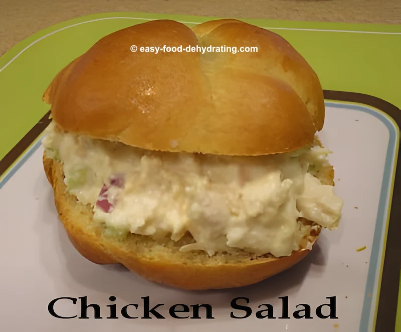 Chicken salad on a homemade bread bun