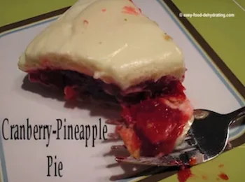Cranberry Pineapple Pie on a plate