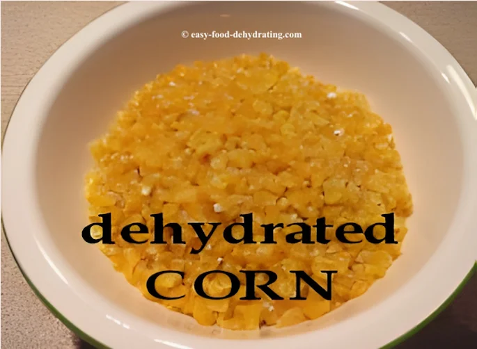 Dehydrated corn in a bowl