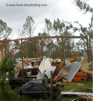 The workshop was totally demolished after Hurricane Jeanne in 2004