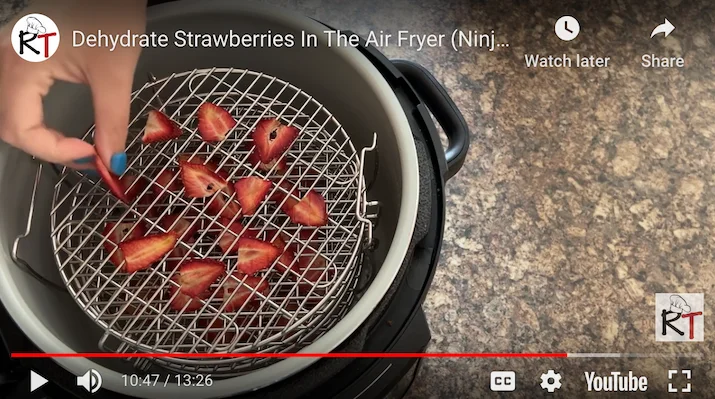 Samantha from RecipeThis dried strawberries in Ninja Foodi