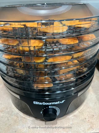 Elite Gourmet dehydrator running