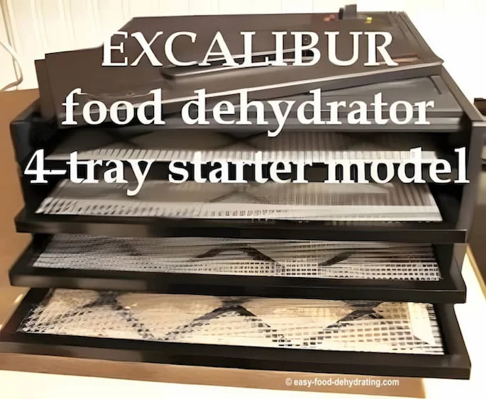 Excalibur dehydrator with four trays, front cover removed