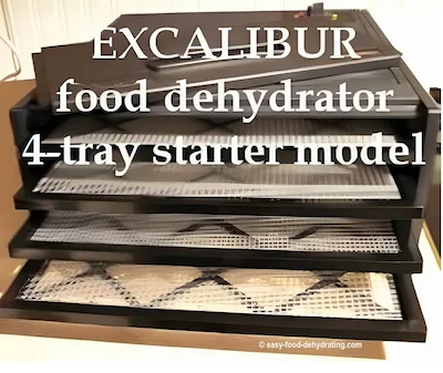 Excalibur dehydrator with four trays, front cover removed