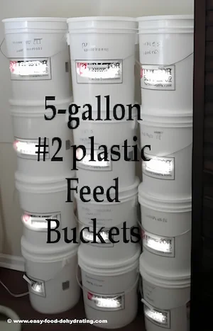 5-gallon, #2 plastic food-grade feed buckets with lids 5-gallon, #2 plastic food-grade feed buckets with lids