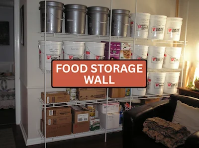 Make your own food storage wall out of thin air!