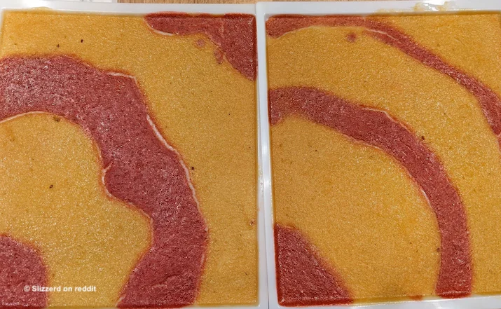 Fruit leather with dual mix - after