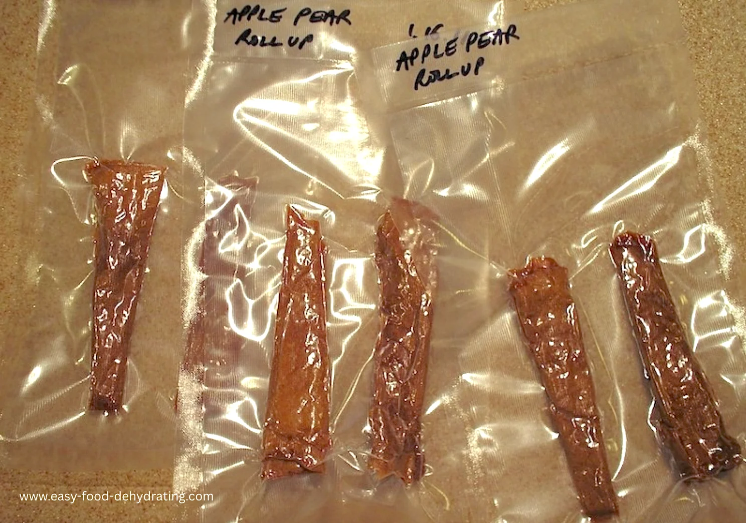 Fruit Roll-ups Vacuum-Packed