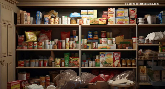 A pantry full of food A pantry full of food