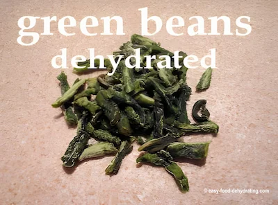 a small pile of dehydrated green beans