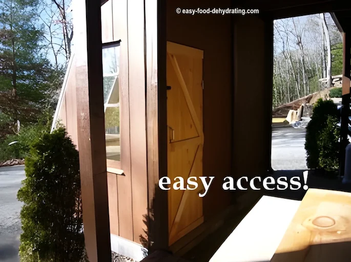 Recycled Greenhouse with easy out-of-the-rain access Recycled Greenhouse with easy out-of-the-rain access