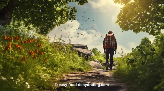 Man hiking on a trail