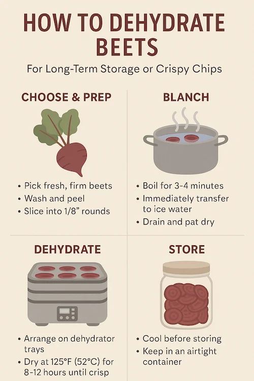Infographic - How to Dehydrate Beets Perfectly