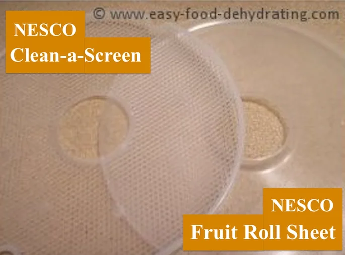 NESCO Clean-a-Screen and Fruit Roll sheets