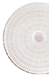 Half of an empty white Nesco dehydrator tray