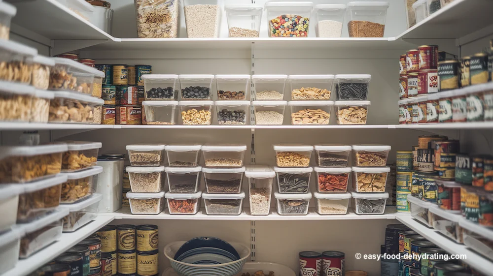 A dreamy, organized pantry stocked with dried foods :-)