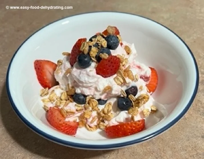 Parfait - strawberries, blueberries, Greek yogurt, granola