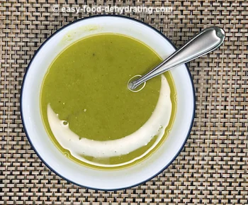 Pea soup in bowl Pea soup in bowl