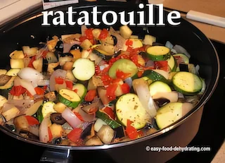 Ratatouille in a non-stick saucepan