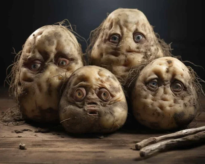 Rotting potatoes Rotting potatoes