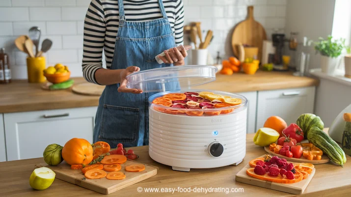 Food dehydrator on kitchen island Food dehydrator on kitchen island