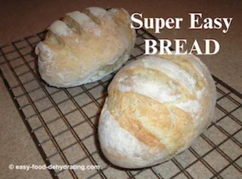 Super Easy Bread 2 loaves cooling on wire rack