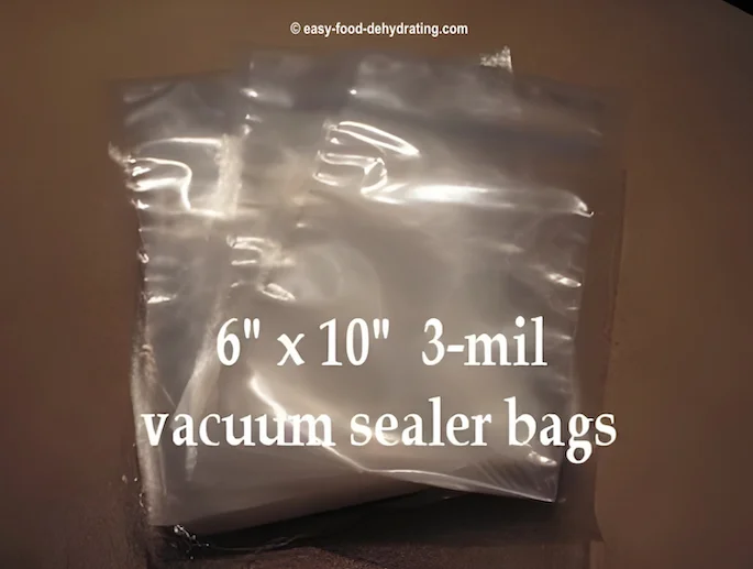 6" x 10" food vacuum sealer bags - 3 mil thick