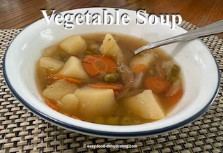 Vegetable Soup Vegetable Soup in a white bowl