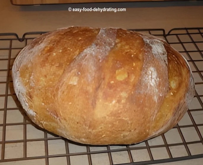 Super Easy Herb Bread cooling on a wire rack