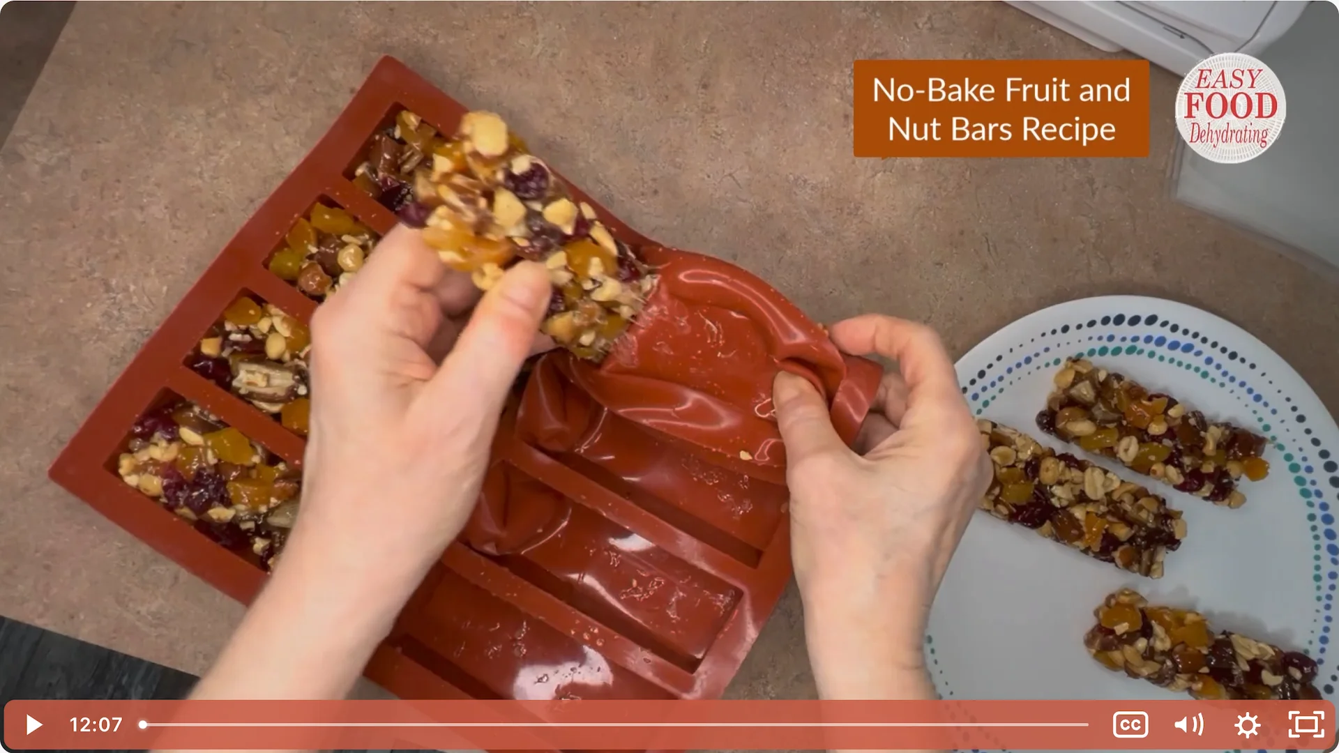 No-Bake Dried Fruit and Nut Bars Recipe Video