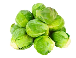 Brussels sprouts on white background